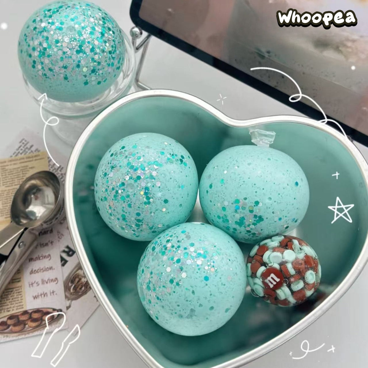 Handmade Snow Sound Crispy Crunchy Squishy Ball - Sensory Fidget Toy