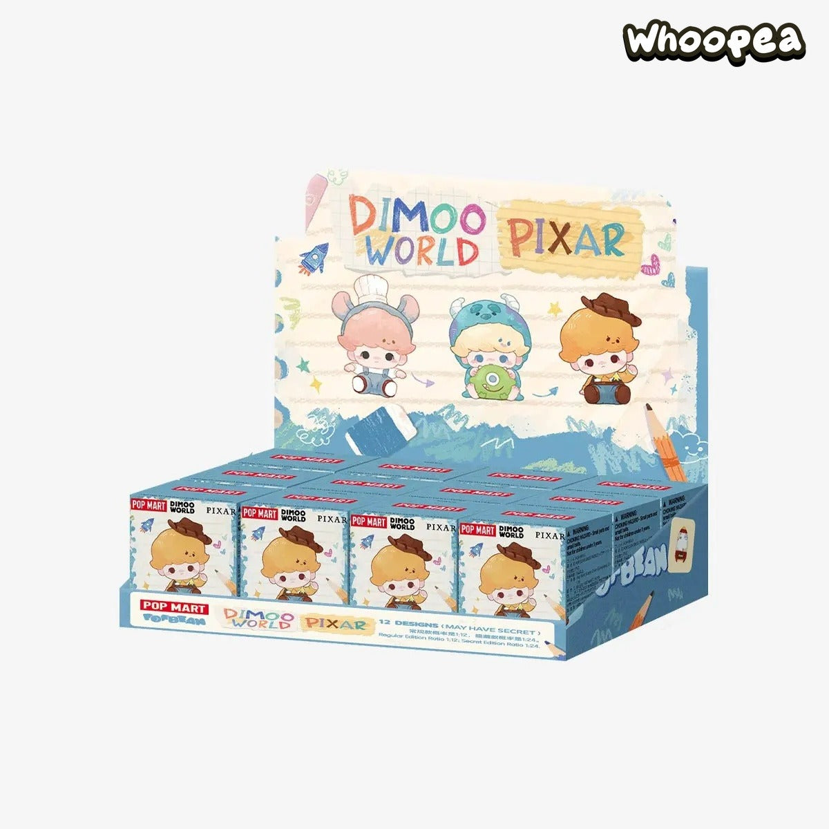 POP MART POP BEAN DIMOO WORLD × PIXAR Series Mini Bean Blind Box (PRE-ORDER)