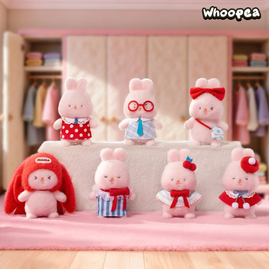 MOMO BUNNY Energetic Wardrobe Series Plush Pendant Blind Box – WHOOPEA
