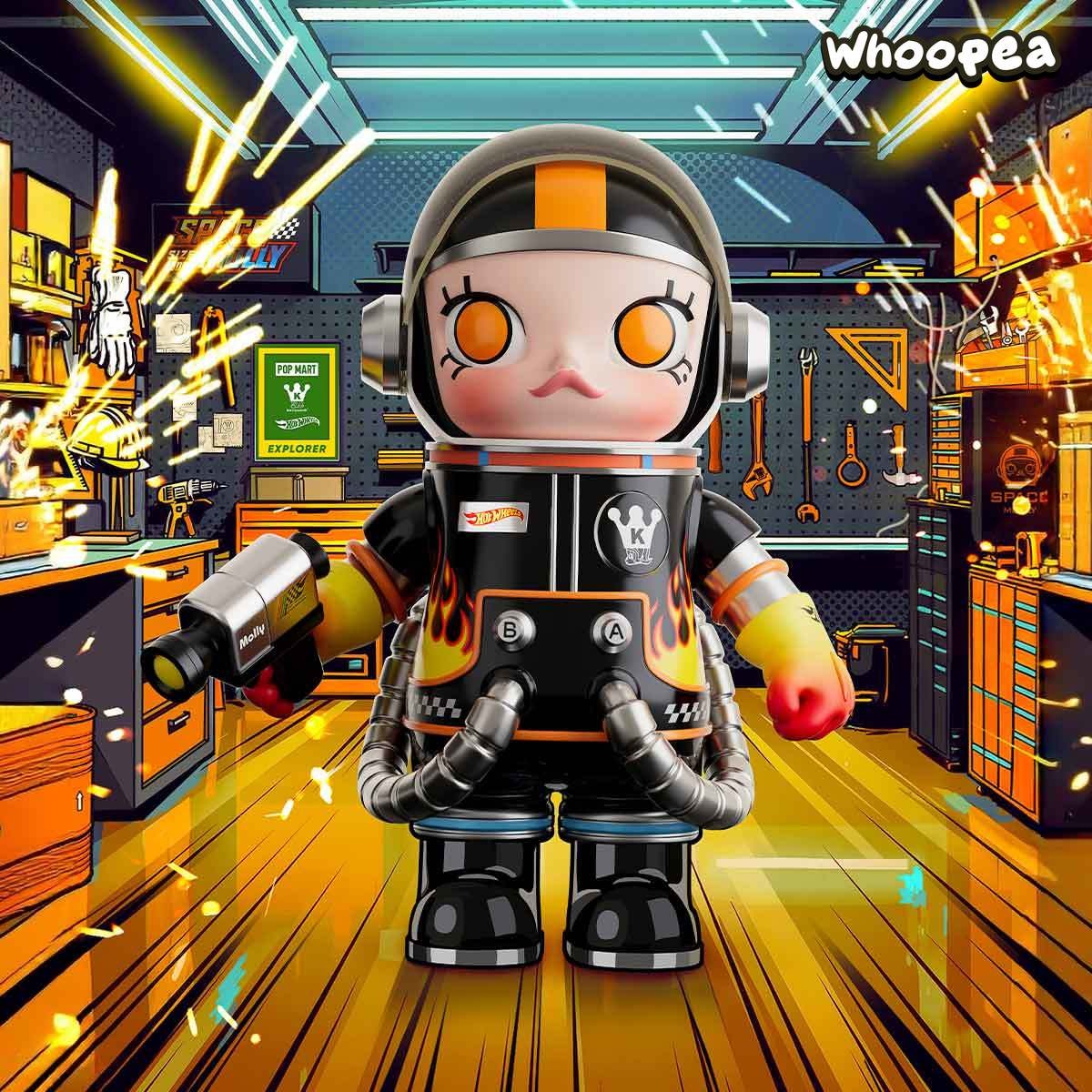 POP MART MEGA SPACE MOLLY 400% HOT WHEELS Series Figure – WHOOPEA
