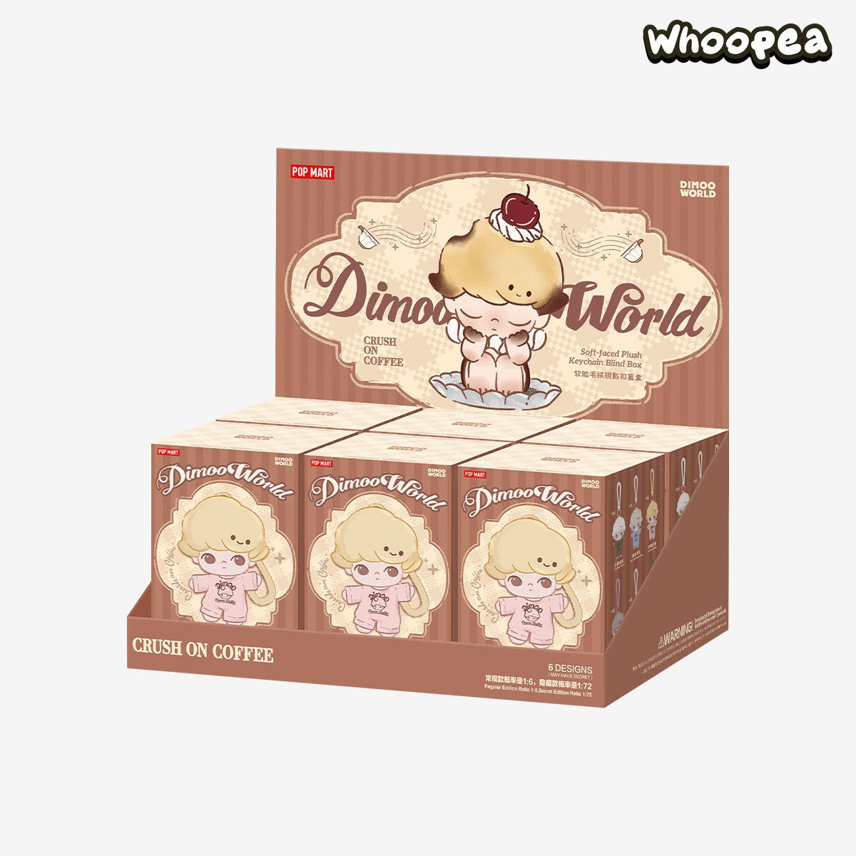 DIMOO Crush on Coffee Series-Soft-faced Plush Keychain Blind Box