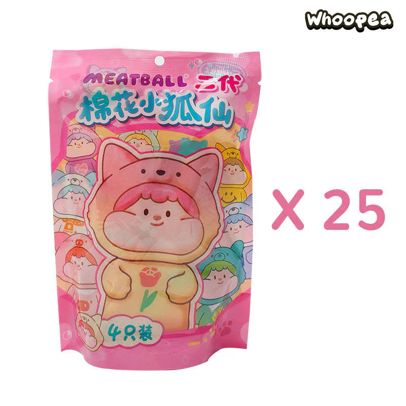 Meatball Cotton Fox Fairy Mini Beans Series PVC Figures, Blind Bag