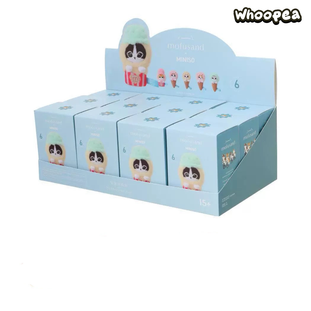 Mofusand Ice Cream Series Plush Fridge Magnet Blind Box