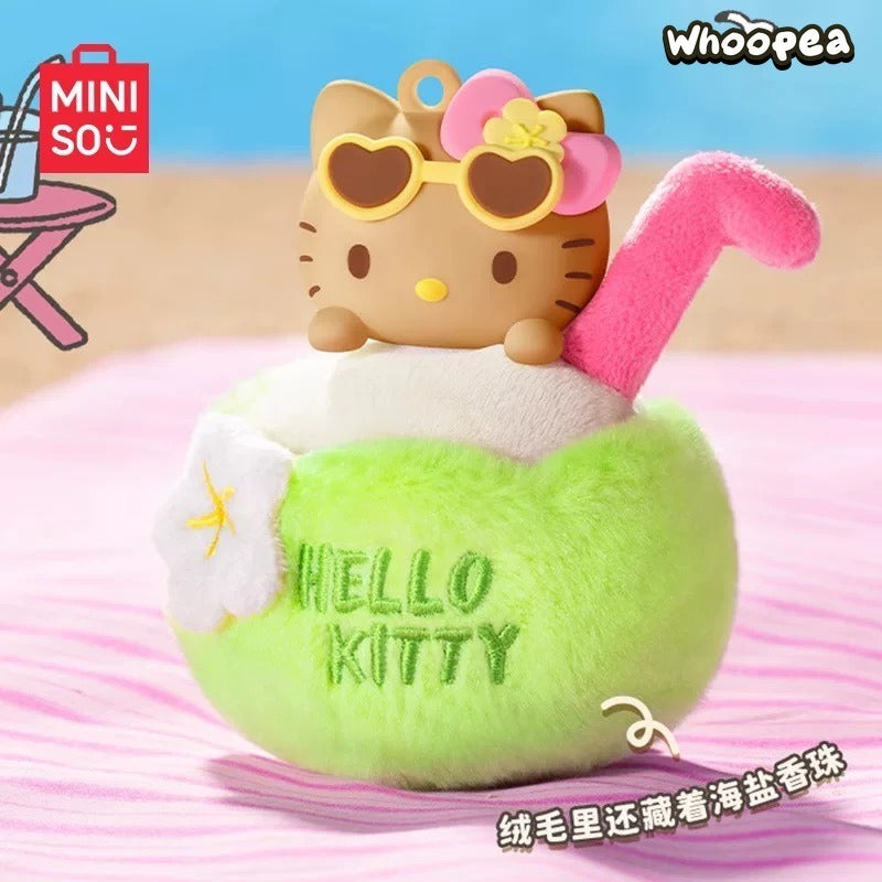 HELL0 KITTY Black Summer Series Scented Plush Pendants, Blind Box