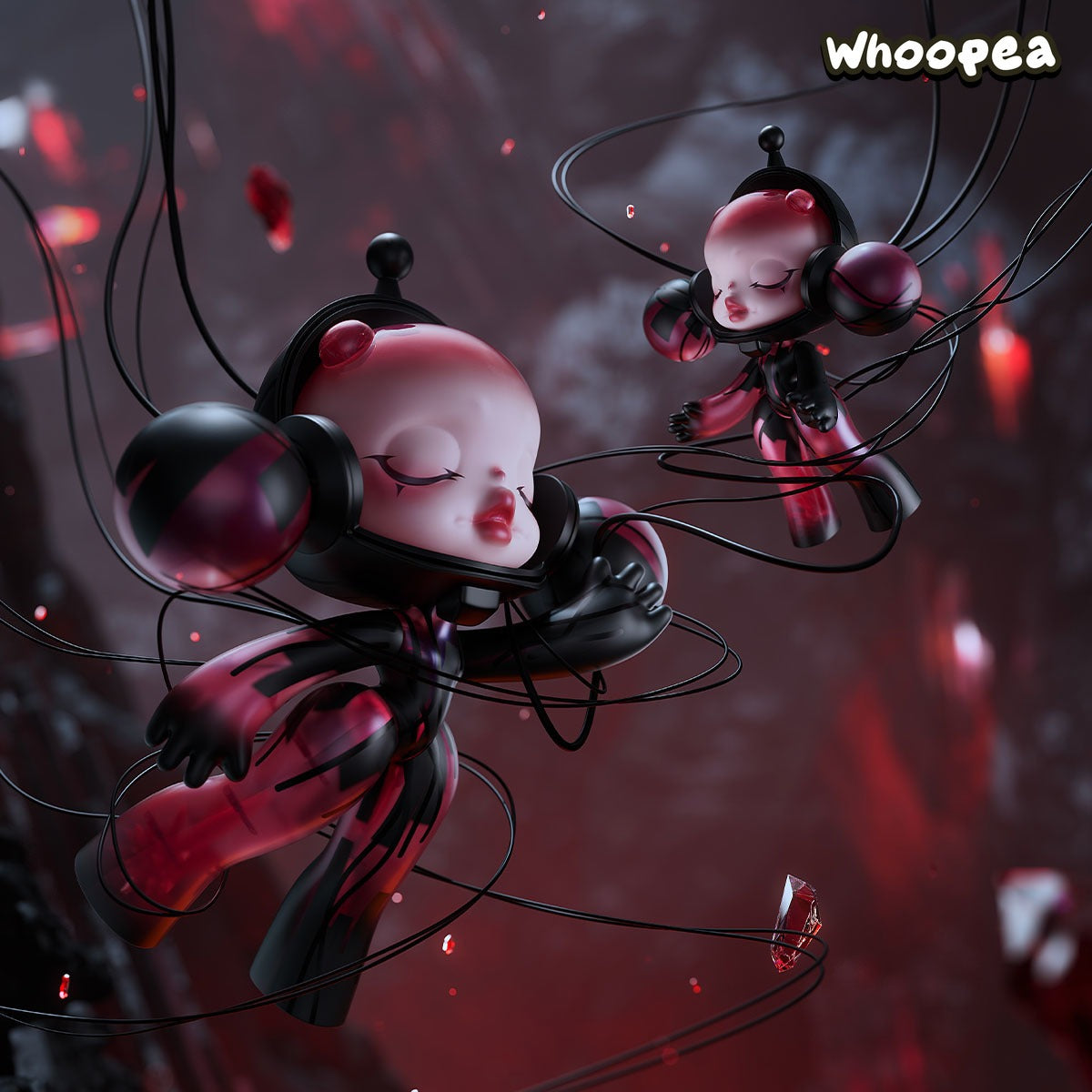 MEGA α SKULLPANDA 400% Red Crystal