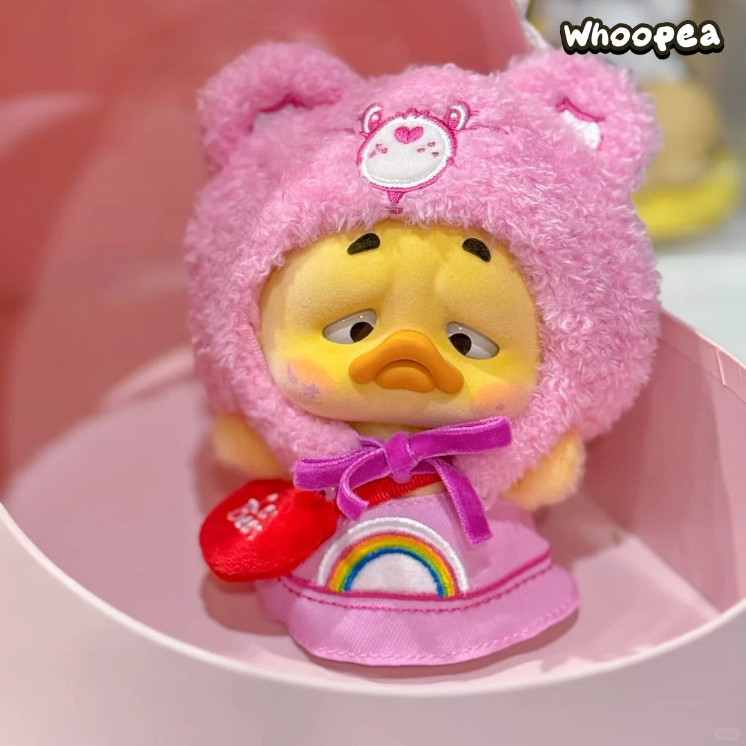 Care Bears x Upset Duck Neon Sweetheart Duck Series Plush Keychain