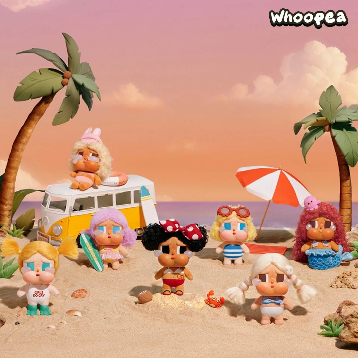 CRYBABY Vacation Mode On Series-Vinyl Plush Pendant Blind Box (PRE-ORDER)