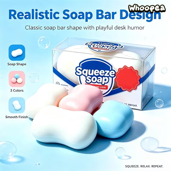 Crunchy Soap Squishy Asmr Bead Filled, Slow Rebound - Sensory Fidget Toy