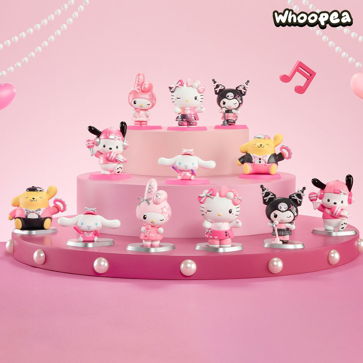 POPMARTサンリオPINKPARTY5個セット POP MART SANRI0 HK AND FRIENDS Pink Party Series Figures Blind Box