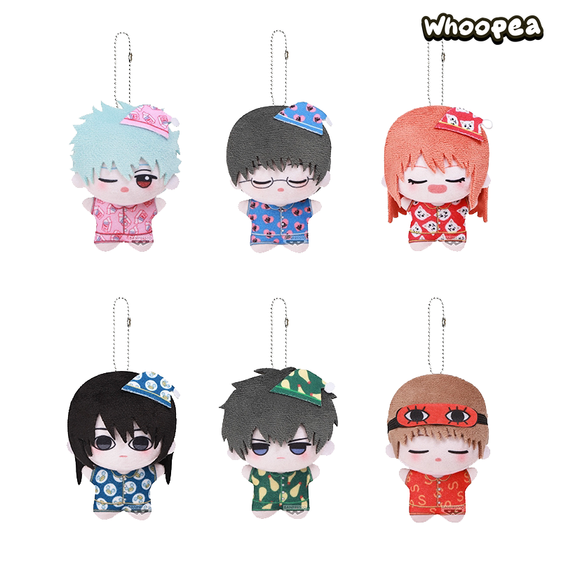 【未使用】HANA 1stファンミのトレカセット＋ペアマスコットキーホルダー Gintama Chibi Nui Pajama Party Series Plush Pendant Blind Box