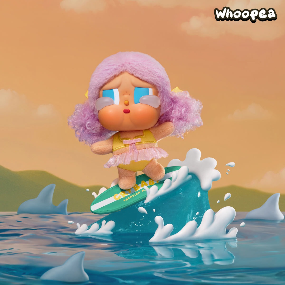 CRYBABY Vacation Mode On Series-Vinyl Plush Pendant Blind Box (PRE-ORDER)