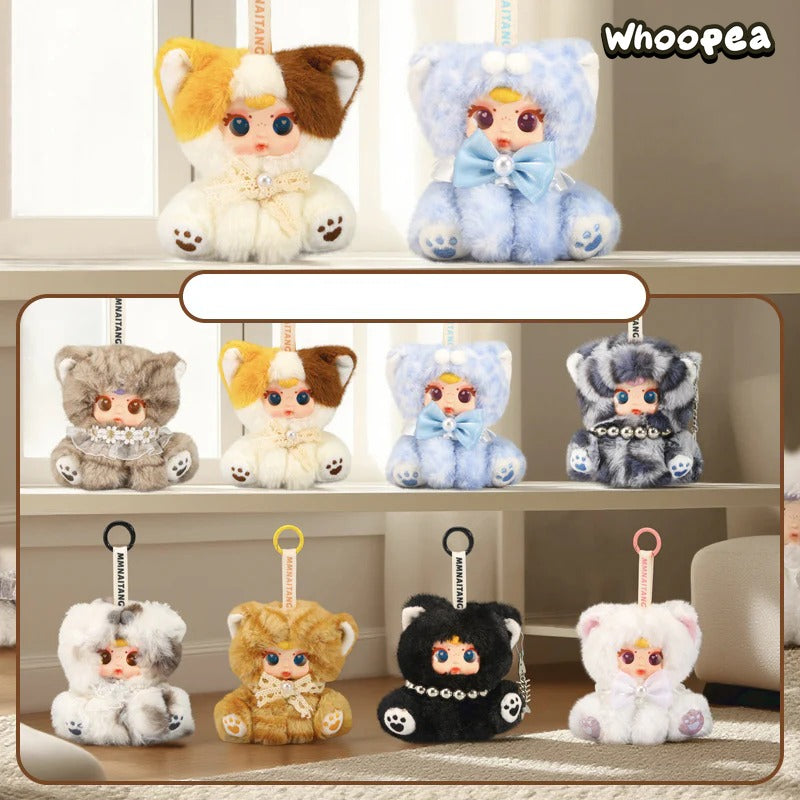 MM Milk Candy Naughty Cat Series Plush Pendant Dolls, Blind Box