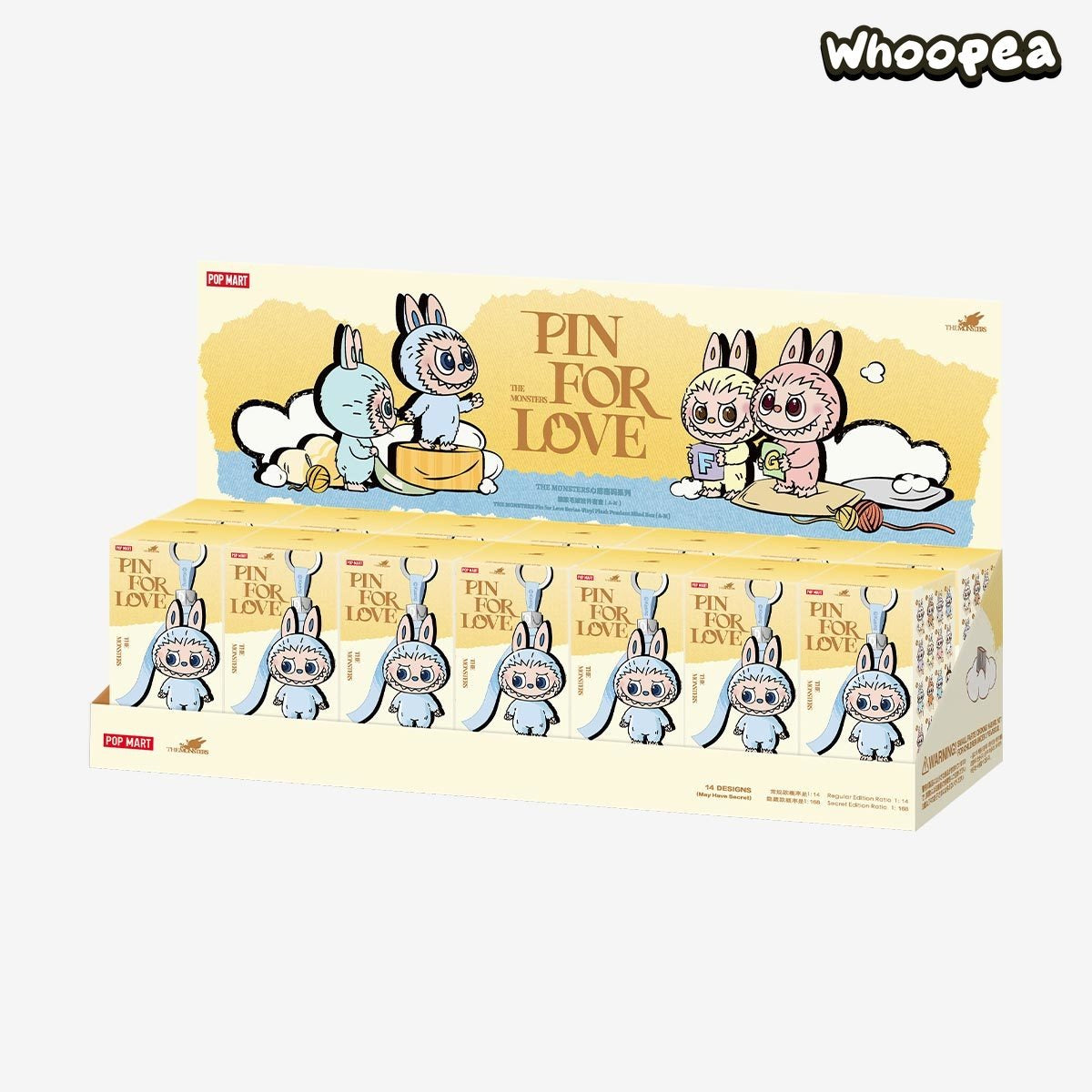 THE MONSTERS Pin for Love Series-Vinyl Plush Pendant Blind Box (A-M) (PRE-ORDER)