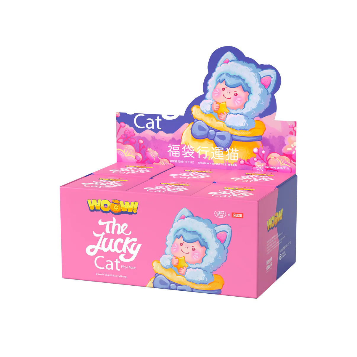 WOOW The Lucky Cat Series Vinyl Face Plush Dolls, Blind Box