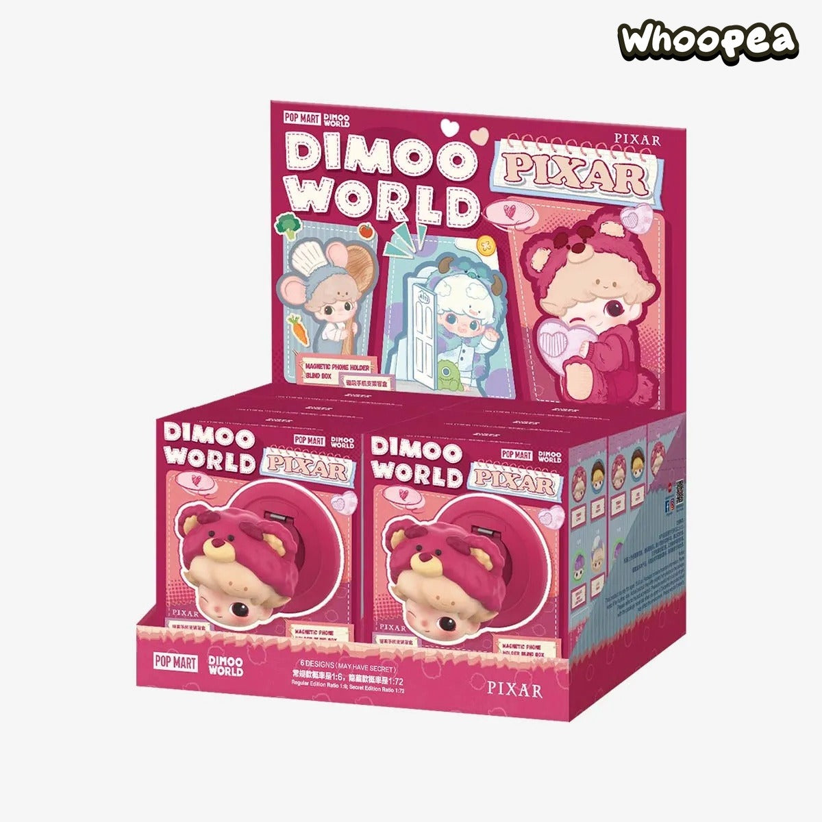 POP MART DIMOO WORLD × PIXAR Series Magnetic Phone Holder Blind Box (PRE-ORDER)