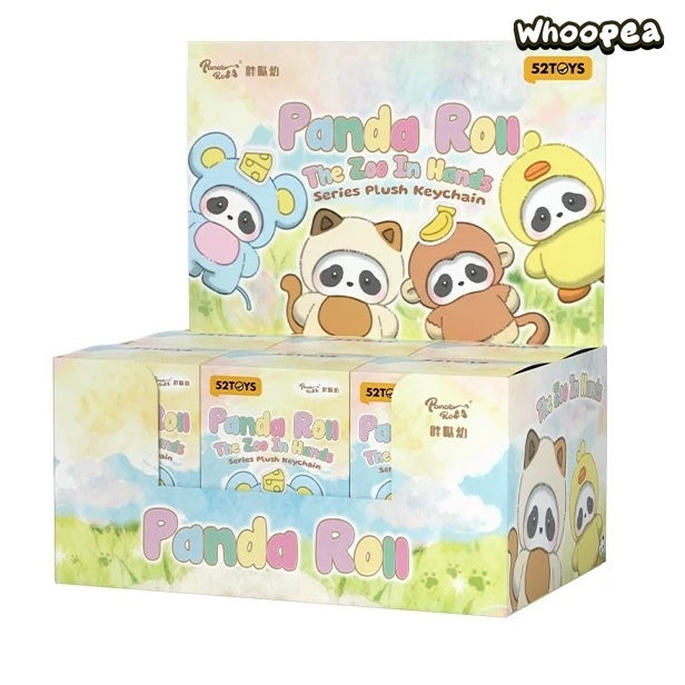 Panda Roll The Zoo In Hands Series Plush Pendant Blind Box