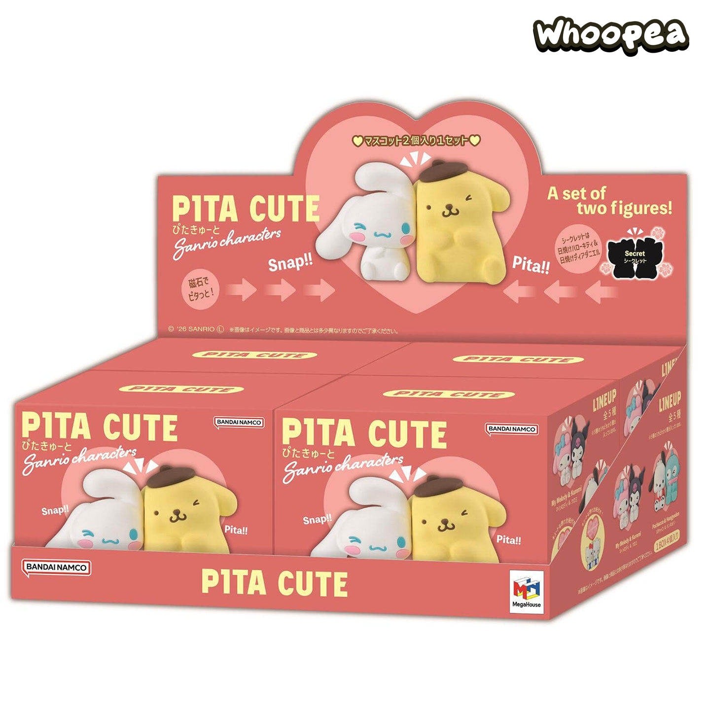 SANRI0 Characters PITA CUTE Series Magnet Rubber Mini Figure Blind Box