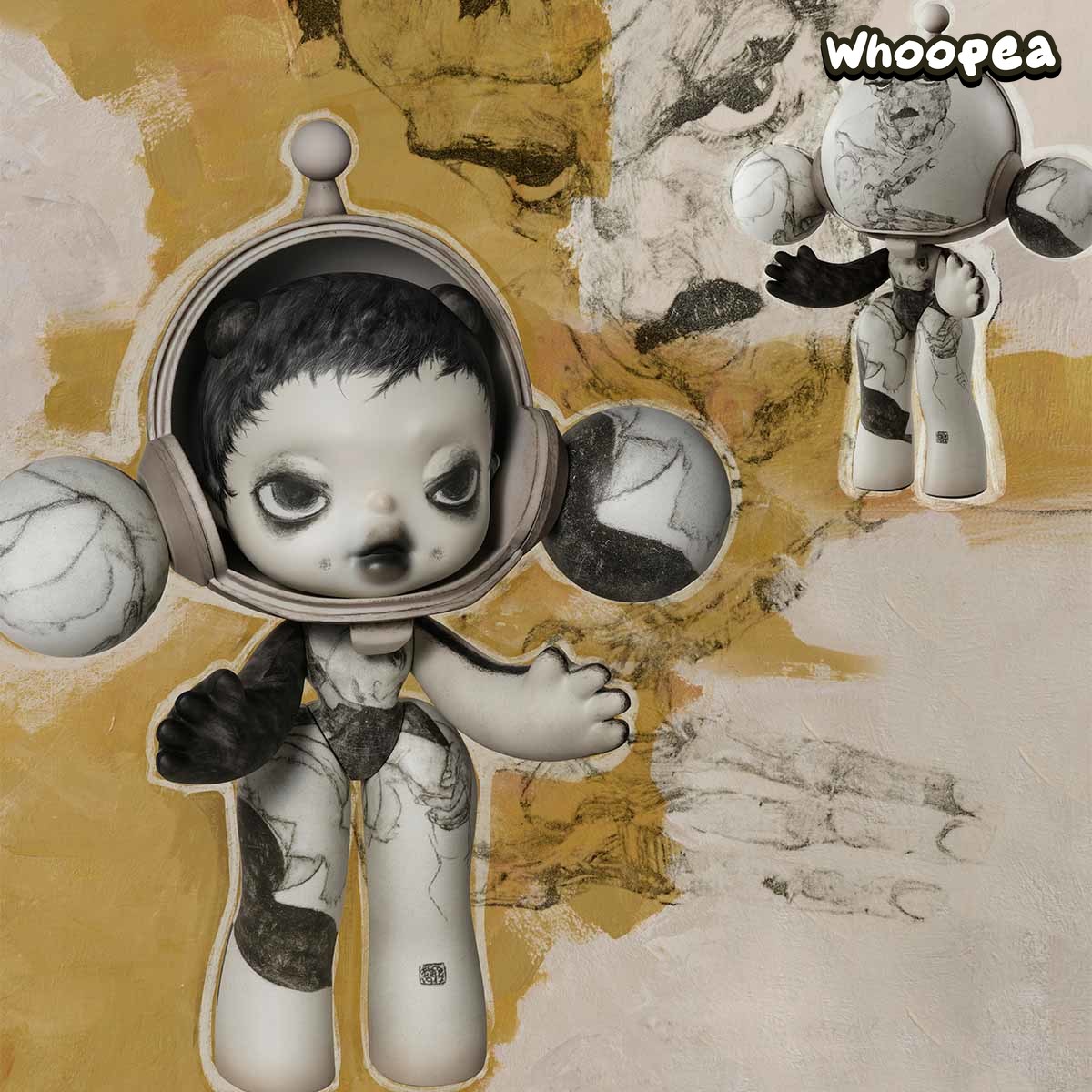 MEGA α SKULLPANDA 400% & 1000% Egon Schiele