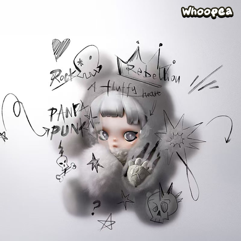 POPMART SKULLPANDA Punk Panda ぬいぐるみ POP MART θ SKULLPANDA Punk Panda Plush Doll – WHOOPEA