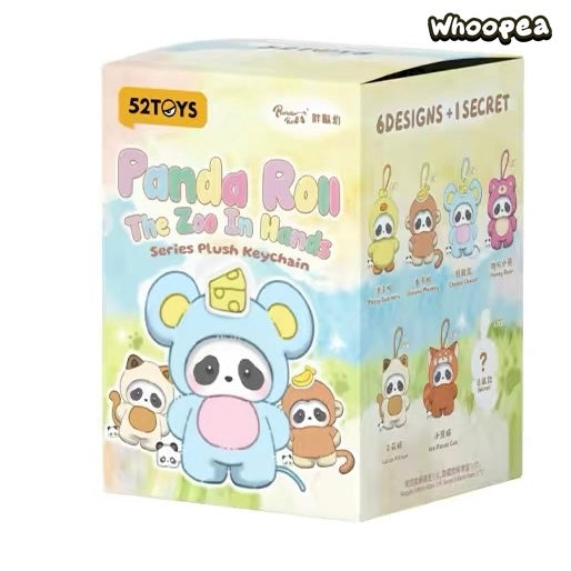 Panda Roll The Zoo In Hands Series Plush Pendant Blind Box