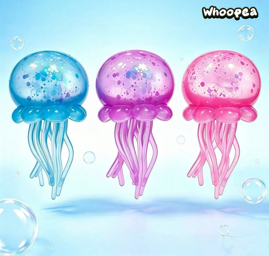 Glitter Jellyfish Slow Rising TPR Squishy - Sensory Fidget Toy