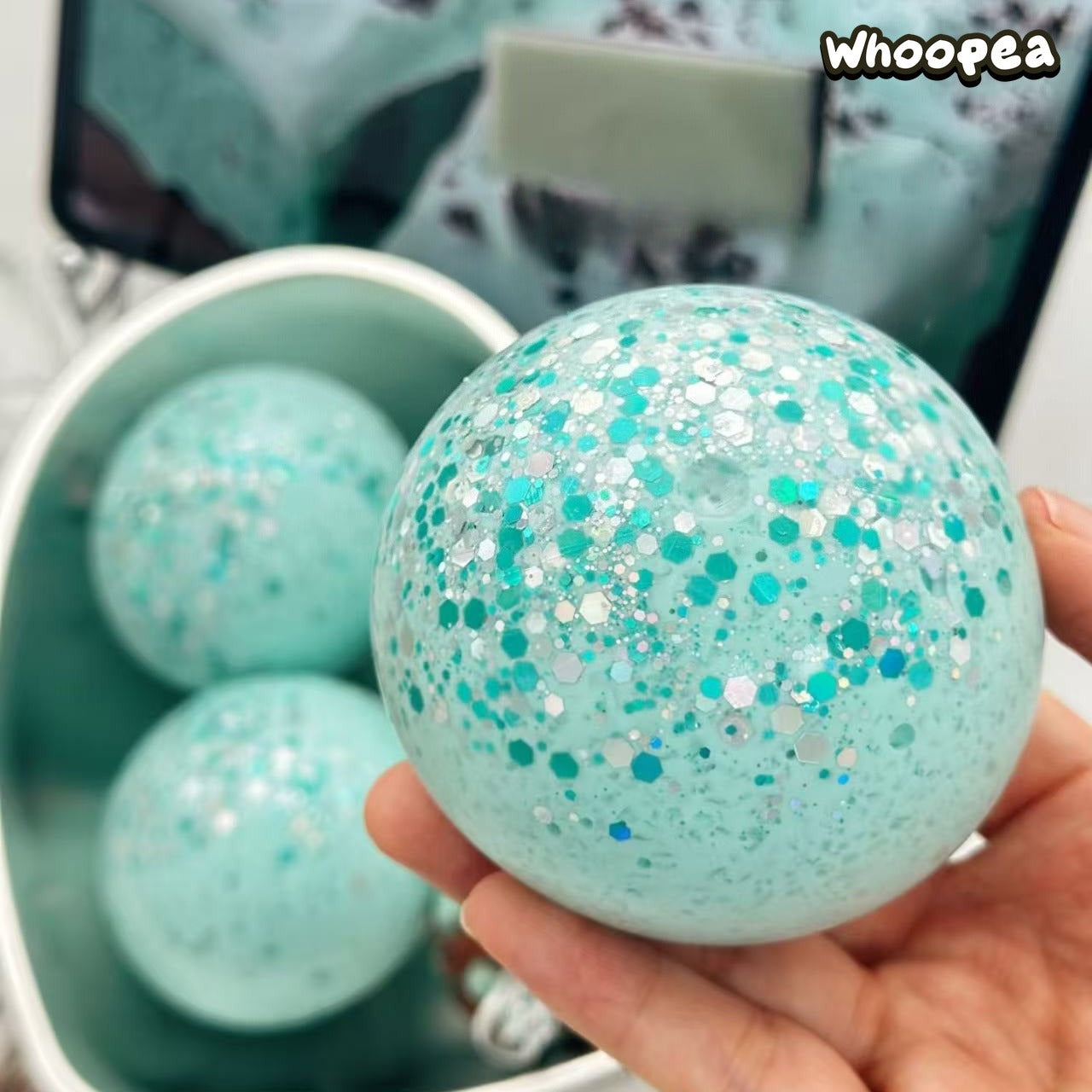Handmade Snow Sound Crispy Crunchy Squishy Ball  - Sensory Fidget Toy