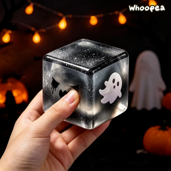 Halloween Ghost Cube Slow Rising TPR Squishy - Sensory Fidget Toy