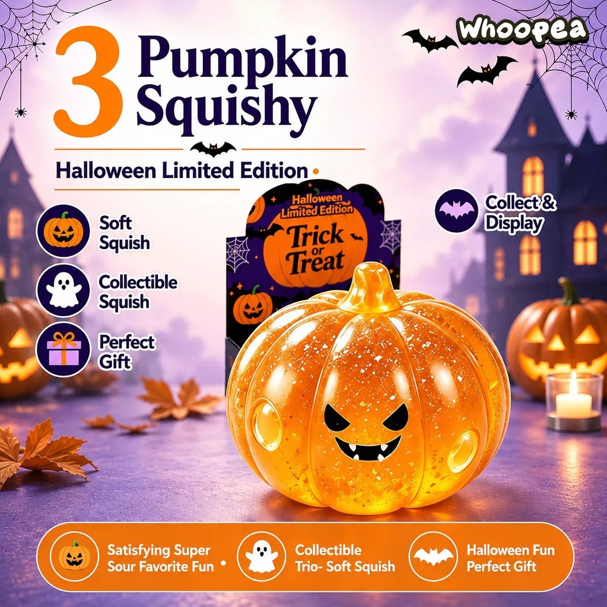Halloween Trick or Treat Maltose Slow Rising Squishy- Fidget Toy