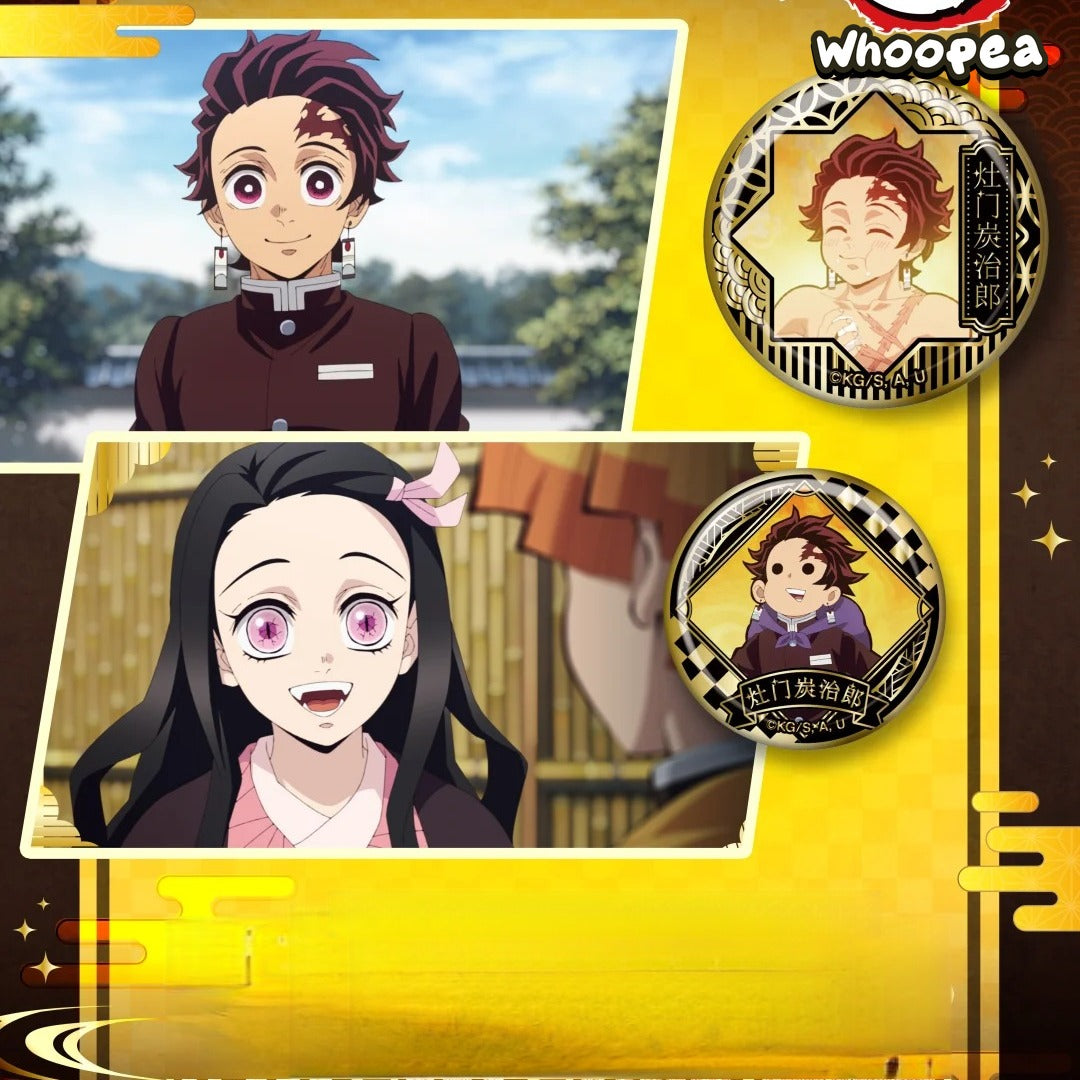 Demon Slayer Engraved Button Series Badge Blind Box (PRE-ORDER)