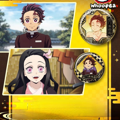 Demon Slayer Engraved Button Series Badge Blind Box (PRE-ORDER)