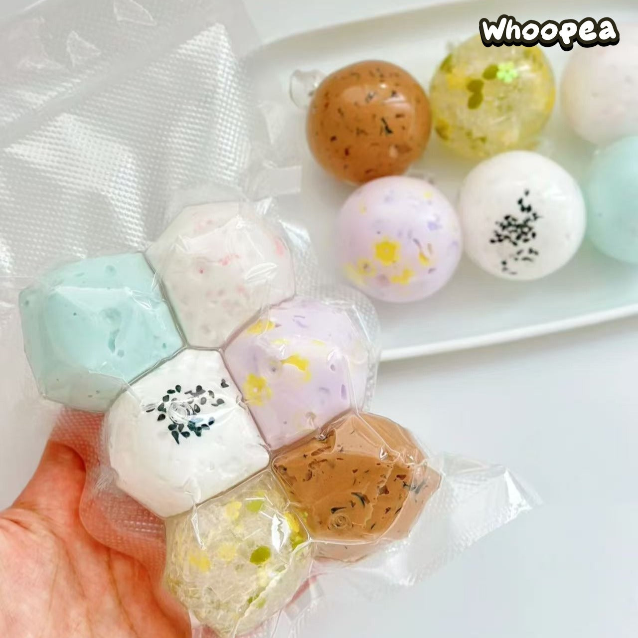 Handmade Crunchy Slush Squishy Ball 6 in 1 Set Collection - Sensory Fidget Toy