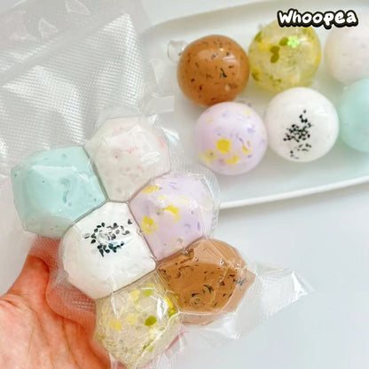Handmade Crunchy Slush Squishy Ball 6 in 1 Set Collection - Sensory Fidget Toy