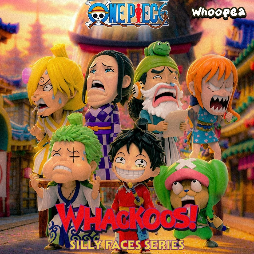 Yushokobayashi ユウショウコバヤシ　ワンピース Whackoos One Piece Silly Faces Series Figure Blind Box (PRE-ORDER