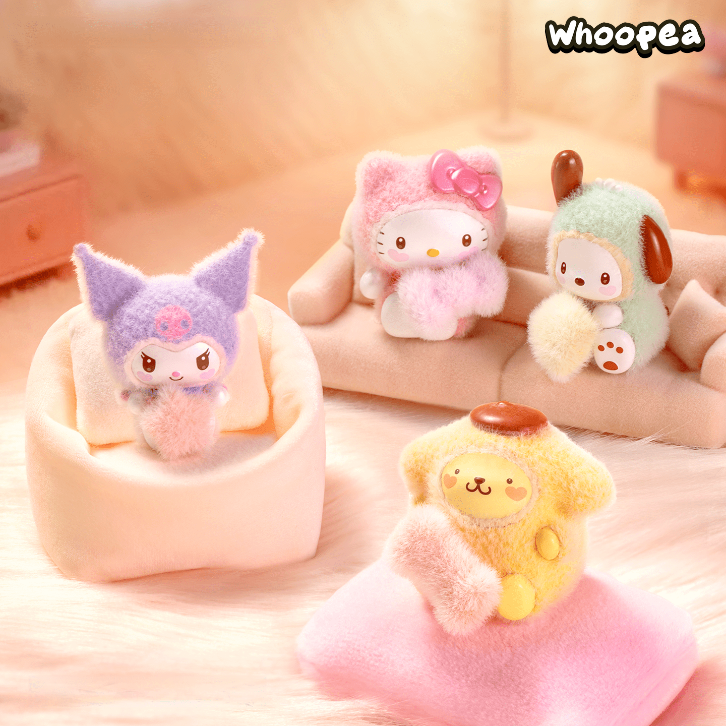 SANRI0 Fuzzy Rainbow Babies Series Mini Beans Blind Box