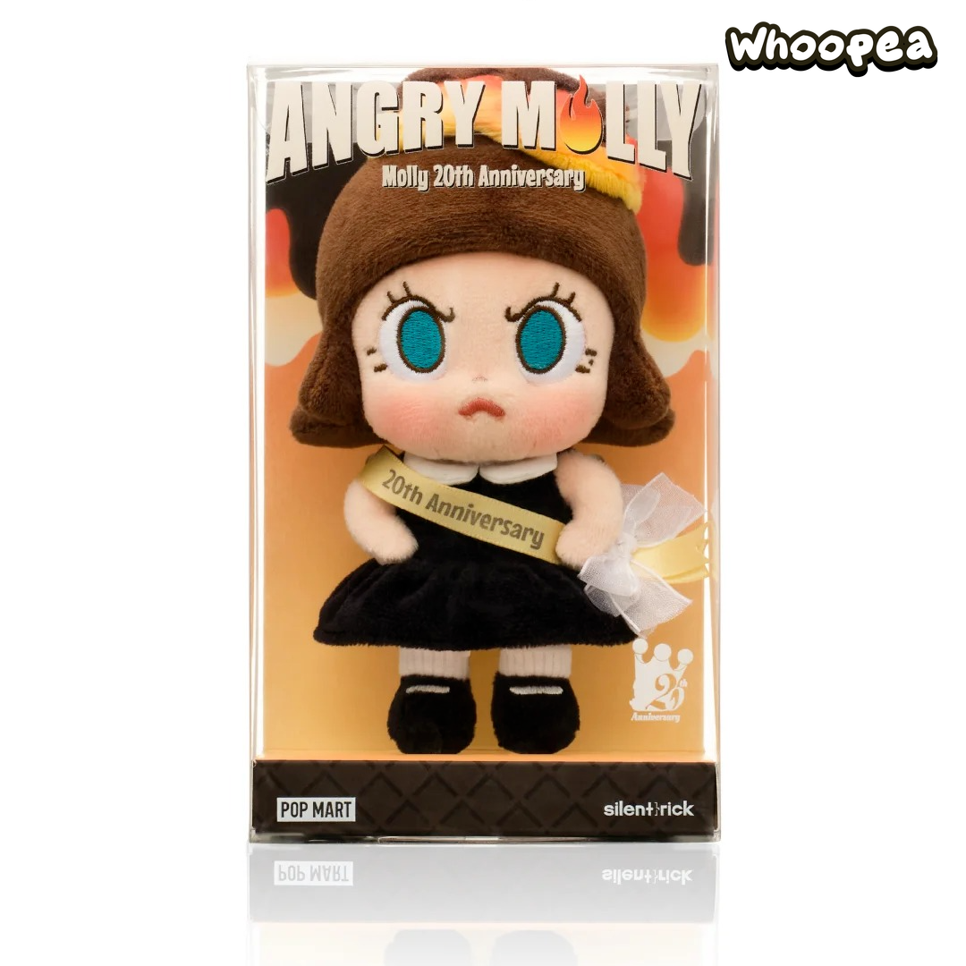 POP MART Angry Molly 20th Anniversary K Party Edition Plush Toy Hanging Card