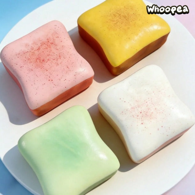 Fluffy Toast PU Slow Rising Squishy - Sensory Fidget Toy
