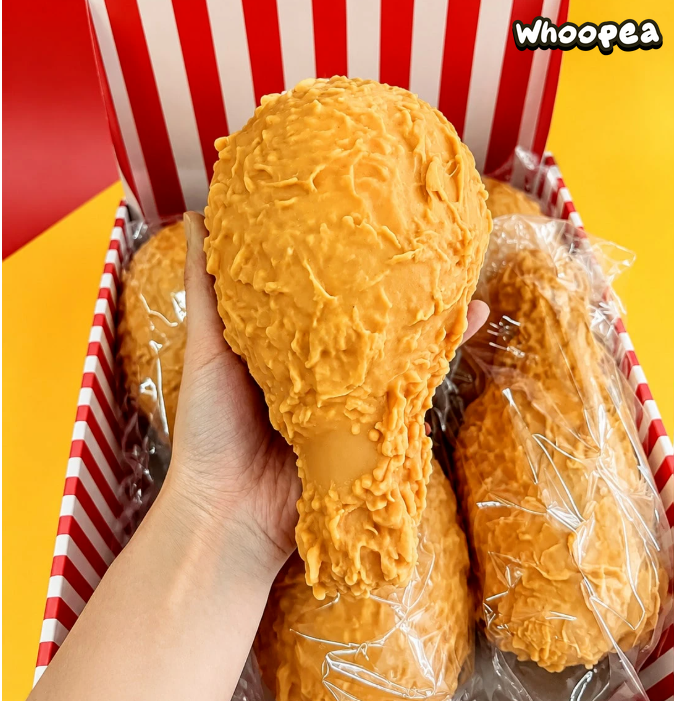 Jumbo Fried Chicken Leg TPR Shaving Foam-Filled Squishy - Sensory Fidget Toy