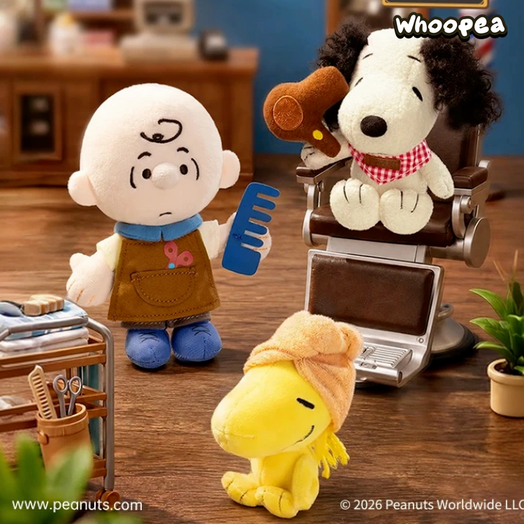 PEANUTS SNOOPY BARBER SHOP Series Plush Keychain Blind Box