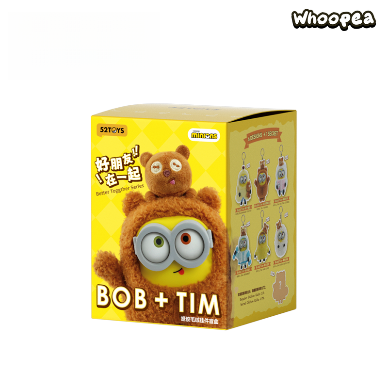 Minions Bob and Tim Best Buddies Forever Series Vinyl Plush Keychain Blind Box