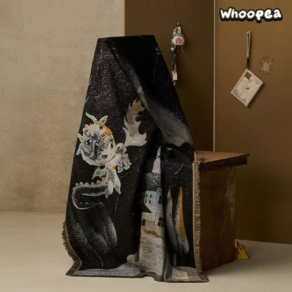 POP MART × Hirono Mist-Walker Series Jacquard Blanket