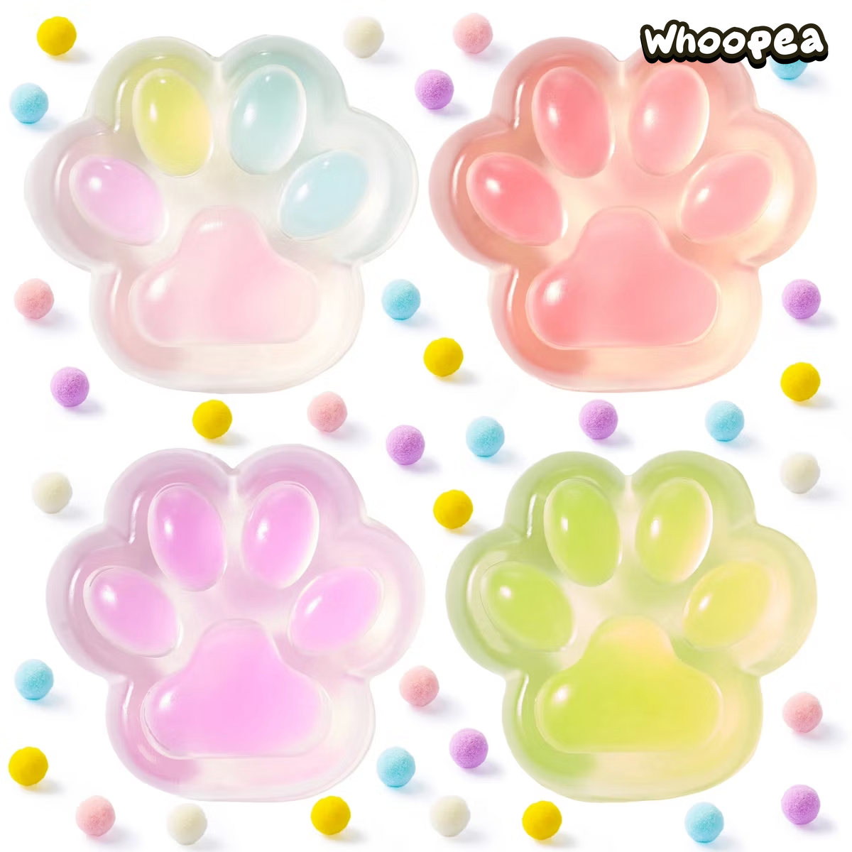 Crystal Cat Paw Taba Squishy - Sensory Fidget Toy