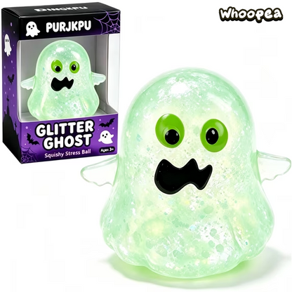Halloween Glitter Ghost Slow Rising TPR Squishy - Sensory Fidget Toy