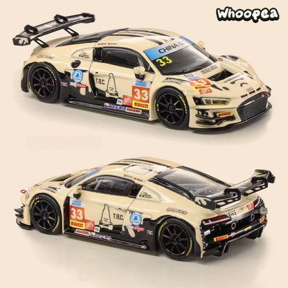 KILO WORKS 1:64 Audi R8 LMS GT3 EVO II #33 China GT T.B.C Cream White Diecast Model Car