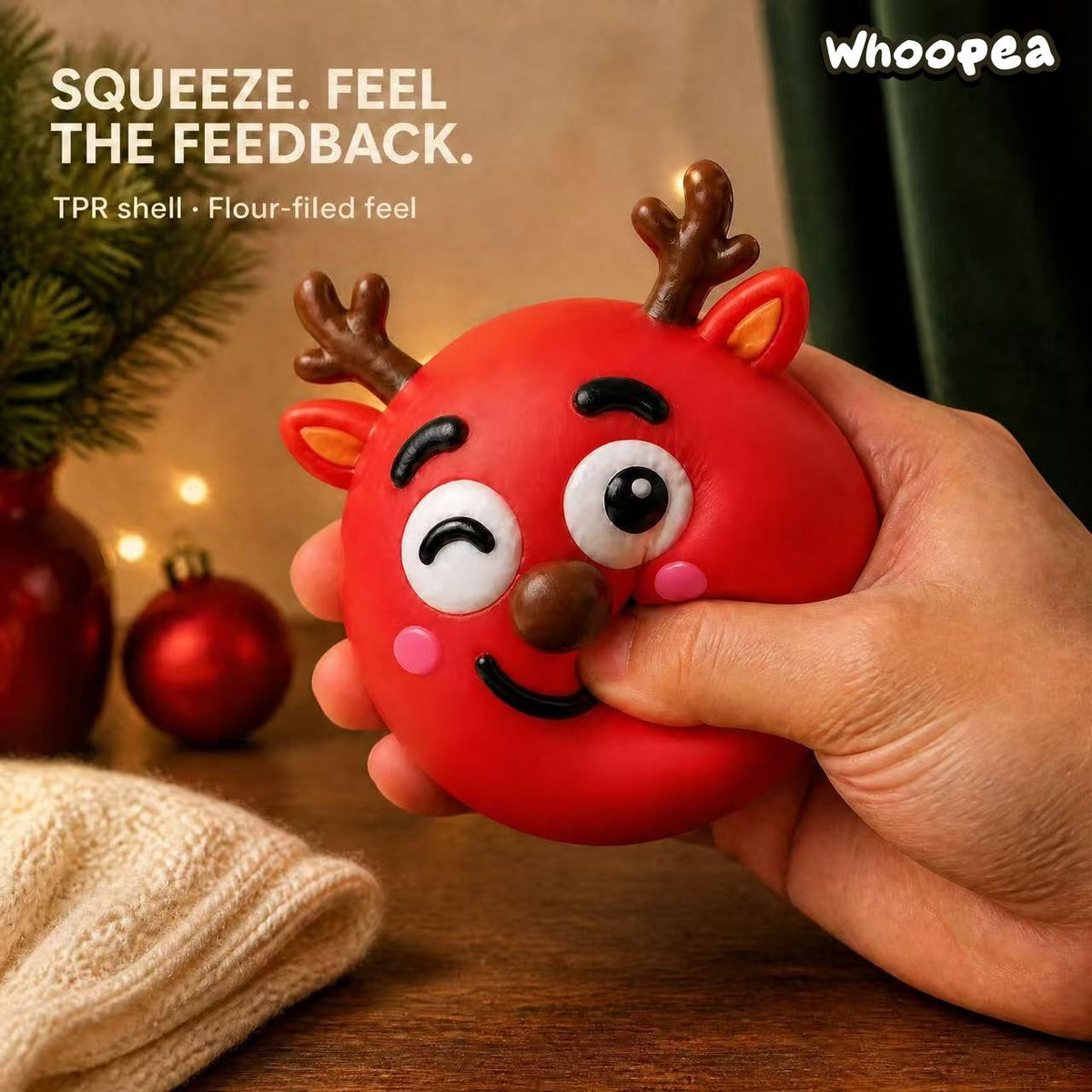 Christmas Funny Face Shaving Foam Filled Squishy - Sensory Fidget Toy
