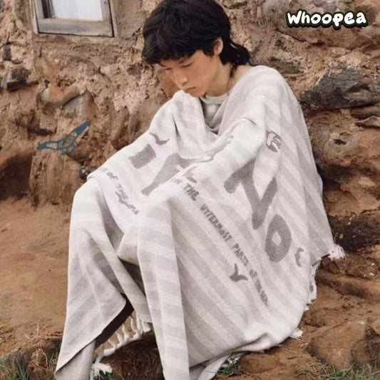 POP MART × Hirono Living Wild Series Poem of the Clouds Striped Blanket