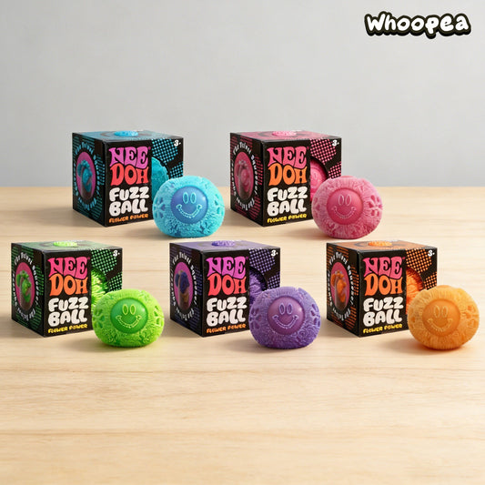 NeeDoh Schylling Fuzz Ball Flower Power Squishy Stress Toy