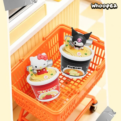 SANRI0 Characters Cup Noodles Series Solar Powered Bobblehead Figure Blind Box