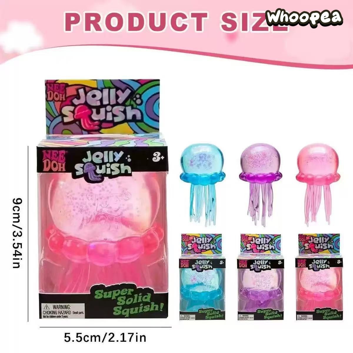 Glitter Jellyfish Slow Rising TPR Squishy - Sensory Fidget Toy