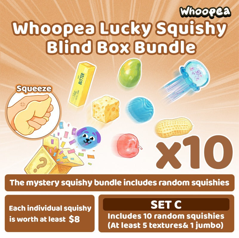 Whoopea Lucky Squishy Blind Box Bundle