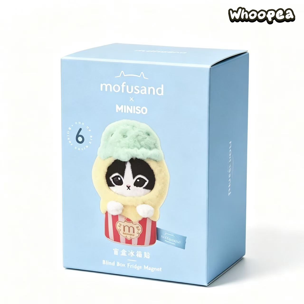 Mofusand Ice Cream Series Plush Fridge Magnet Blind Box